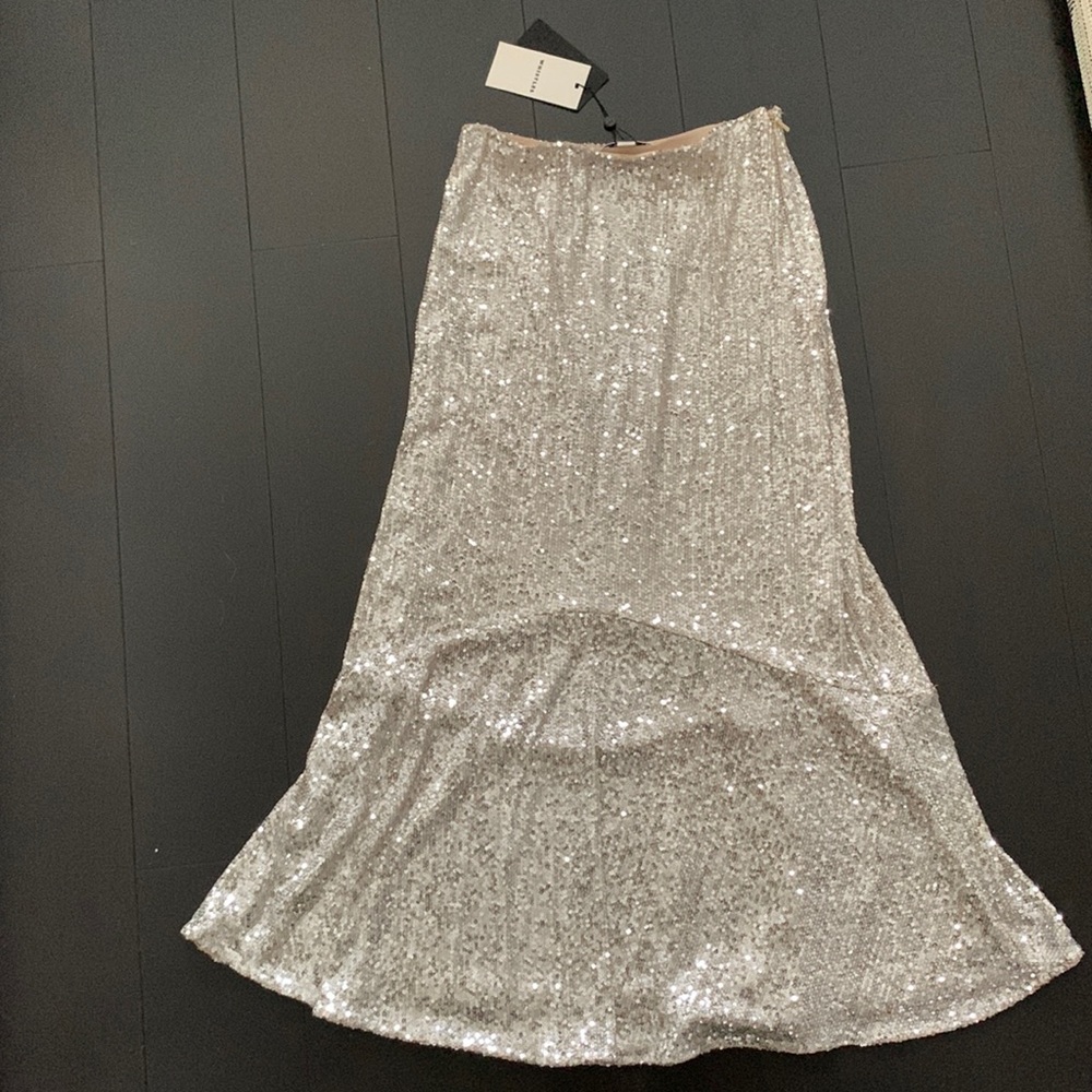 Whistles Sequin midi skirt
